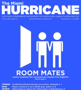 November 15-18 cover of The Miami Hurricane