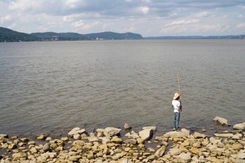man fishing
